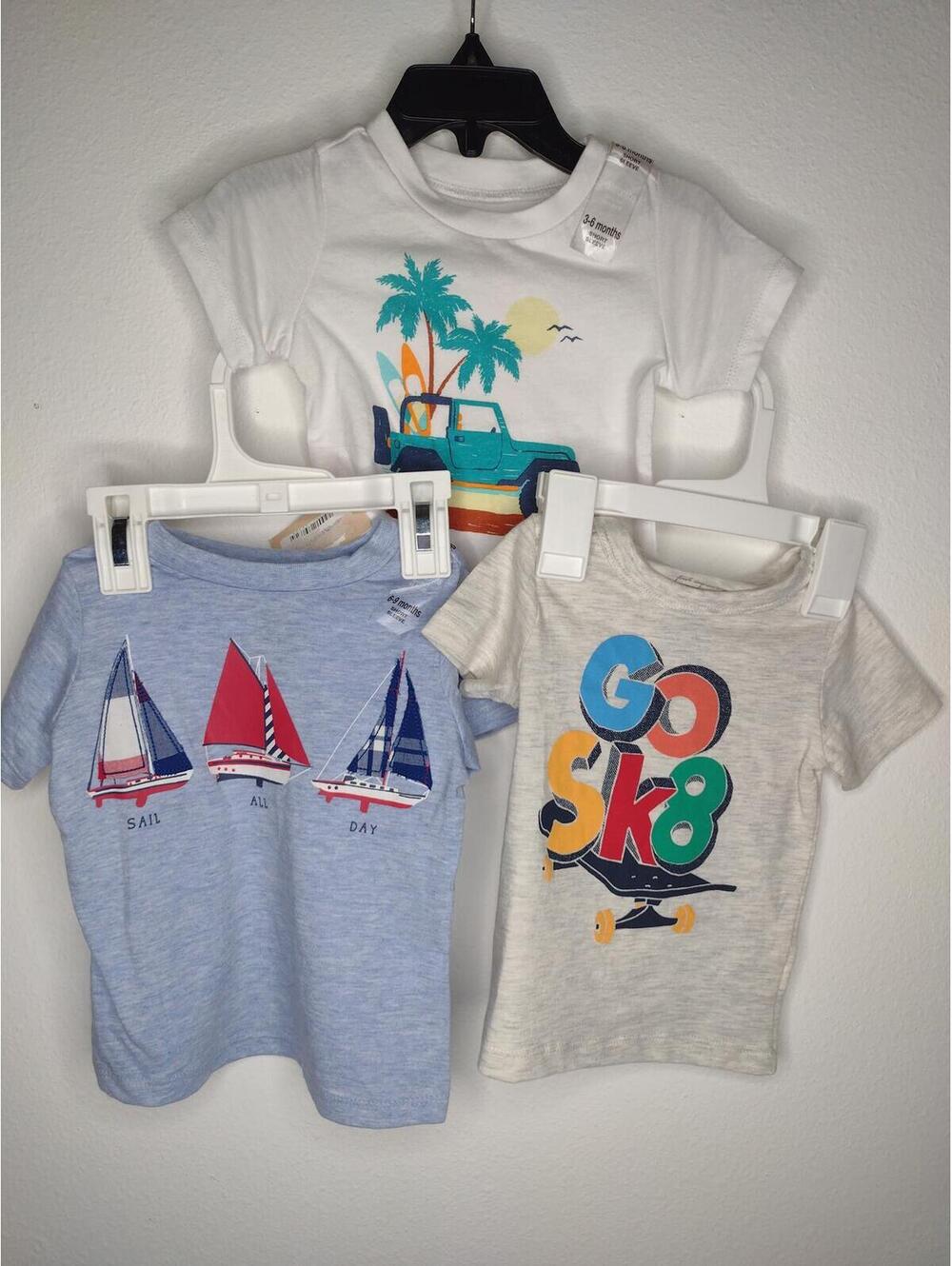 NWT Set of 3 First Impressions Baby Boy's Shirts Size 3-6M and 6-9M